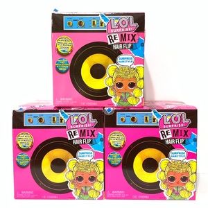Pack of 3 -  L.O.L Surprise! Remix Hair Flip Dolls